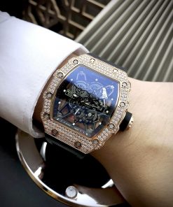 Đồng hồ Richard Mille máy Nhật giá rẻ RM35-01 màu đen đính đá 45mm (1)