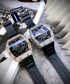 Đồng hồ Richard Mille máy Nhật giá rẻ RM35-01 màu đen đính đá 45mm (1)