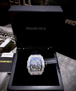 Đồng hồ Richard Mille máy Nhật giá rẻ RM35-01 màu đen đính đá 45mm (1)