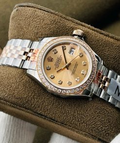 Đồng hồ Rolex DateJust Lady nữ dây kim loại Replica 11 Thụy Sỹ 28mm (2)