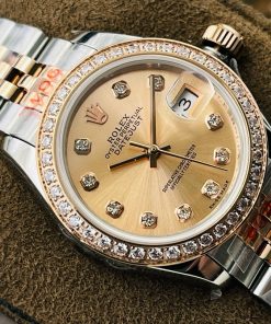 Đồng hồ Rolex DateJust Lady nữ dây kim loại Replica 11 Thụy Sỹ 28mm (2)