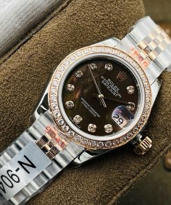 Đồng hồ Rolex DateJust Lady nữ đính đá Replica 11 Thụy Sỹ 28mm (2)