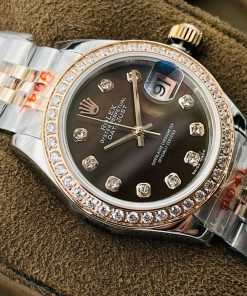 Đồng hồ Rolex DateJust Lady nữ đính đá Replica 11 Thụy Sỹ 28mm (2)