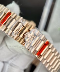 Đồng hồ Rolex Day-Date Rose Gold nam đính đá Replica 11 thụy sỹ 40mm (2)