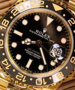 Đồng hồ Rolex GMT-Master ll Vàng Gold Replica 11 Clean Factory 40mm (9)