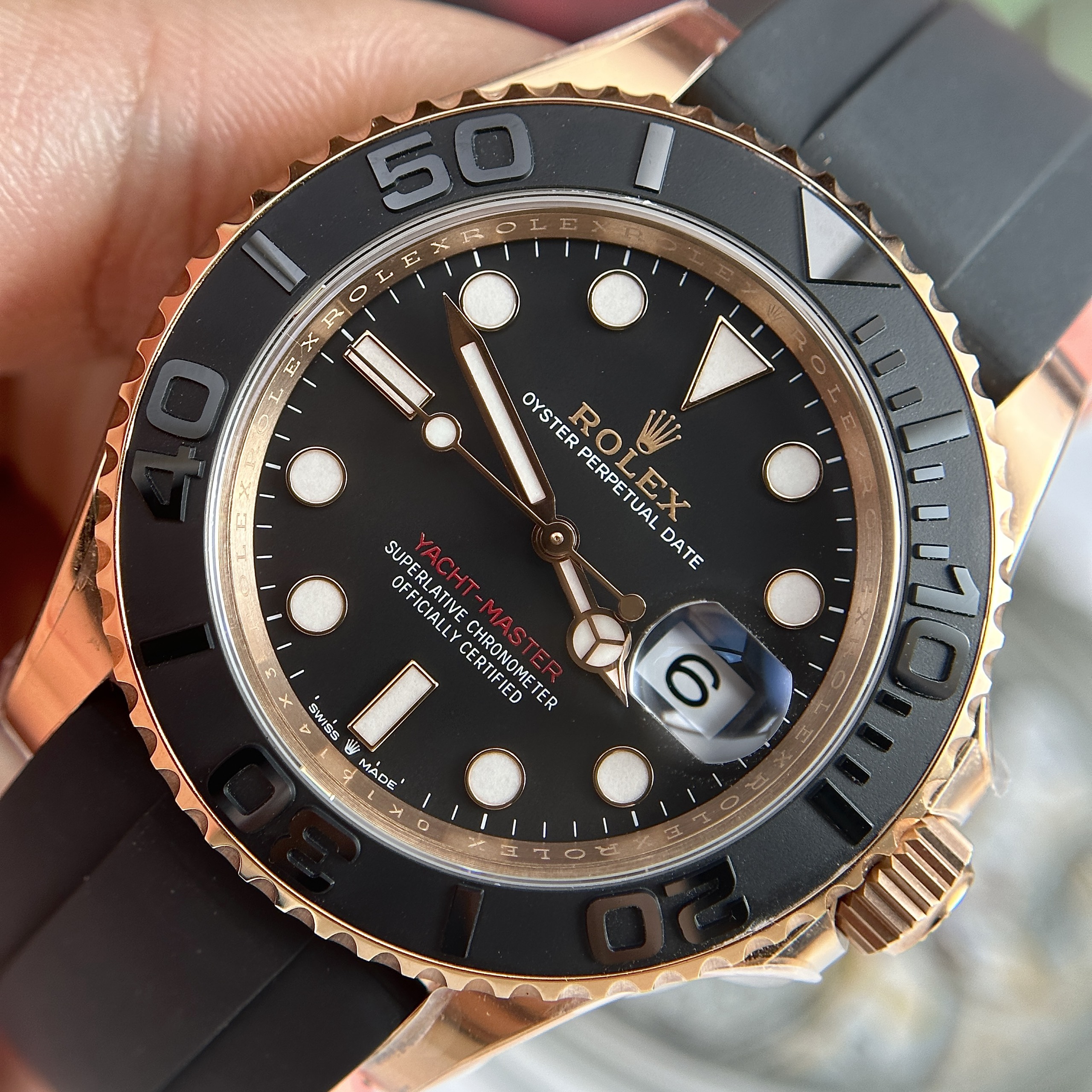 Đồng hồ Rolex Yacht-Master Rose Gold Replica 11 Clean Factory 40mm (3) Đồng hồ Rolex Yacht-Master Rose Gold Replica 11 Clean Factory 40mm (2)