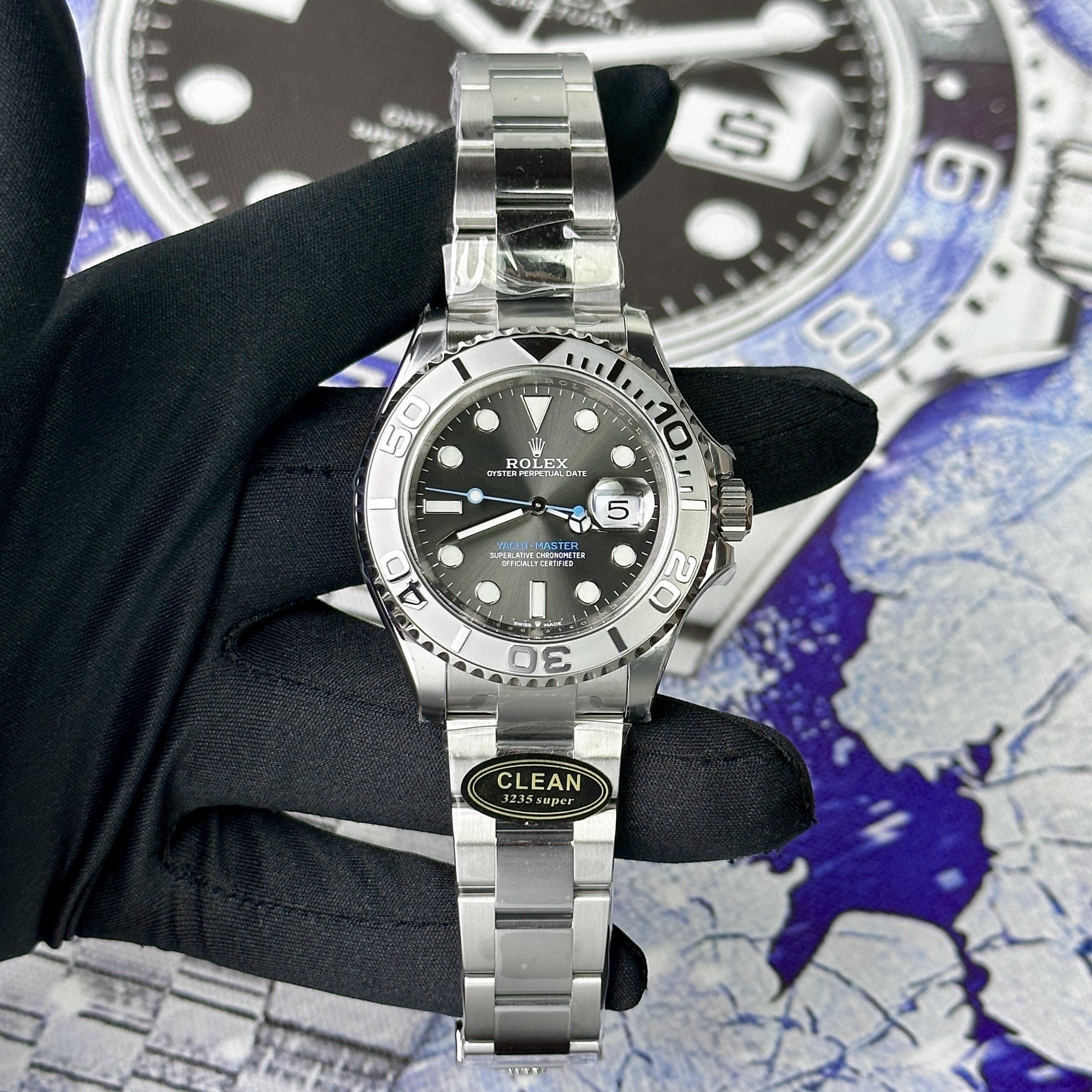 Đồng hồ Rolex Yacht-Master nam mặt xám Rep 11 Cao Cấp Clean Factory 40mm (1) Đồng hồ Rolex Yacht-Master nam mặt xám Rep 11 Cao Cấp Clean Factory 40mm (2)