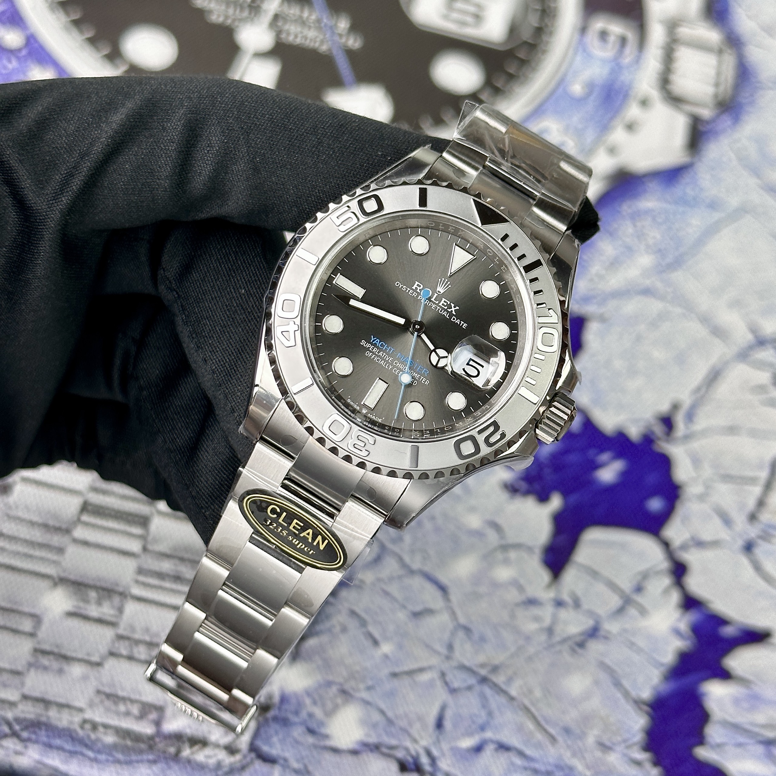 Đồng hồ Rolex Yacht-Master nam mặt xám Rep 11 Cao Cấp Clean Factory 40mm (8) Đồng hồ Rolex Yacht-Master nam mặt xám Rep 11 Cao Cấp Clean Factory 40mm (2)