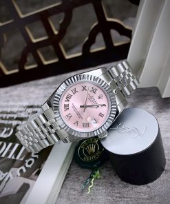 Đồng hồ Rolex giá 2 triệu Datejust nữ mặt số hồng máy cơ Nhật 31mm