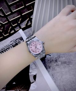Đồng hồ Rolex giá 2 triệu Datejust nữ mặt số hồng máy cơ Nhật 31mm