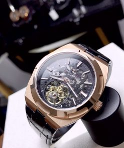 Đồng hồ Vacheron Constantin cơ lộ máy Nhật màu vàng hồng 42mm (1)