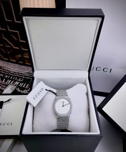 Đồng hồ nữ Gucci 25H Lady Watch siêu cấp mặt vuông dây kim loại