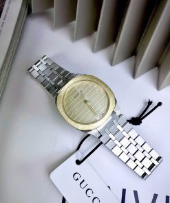 Đồng hồ nữ Gucci 25H Lady Watch siêu cấp mặt vuông dây kim loại