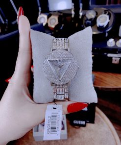 Đồng hồ nữ Guess Triangle GW0512L1 đính đá dây kim loại Like auth 36mm