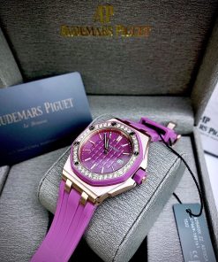Đồng hồ Audemars Piguet Royal Oak Offshore Rose Gold màu tím Fake 11 37mm (2)