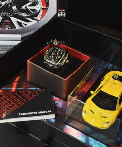 Đồng hồ Bonest Gatti 5501 chính hãng màu đen lộ máy Automatic 45mm