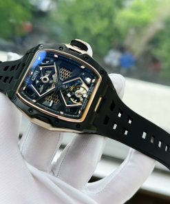 Đồng hồ Bonest Gatti 5501 chính hãng màu đen lộ máy Automatic 45mm