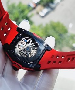 Đồng hồ Bonest Gatti 5501 chính hãng màu đỏ lộ máy 45mm