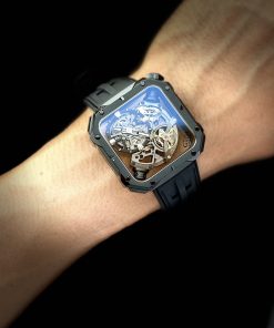 Đồng hồ Bonest Gatti 5804 chính hãng mặt vuông màu đen 43mm (1)