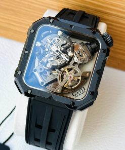 Đồng hồ Bonest Gatti 5804 chính hãng mặt vuông màu đen 43mm (1)