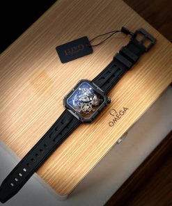 Đồng hồ Bonest Gatti 5804 chính hãng mặt vuông màu đen 43mm (1)