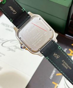 Đồng hồ Cartier Santos nam màu demi Super Fake 11 giá rẻ 40mm (2)