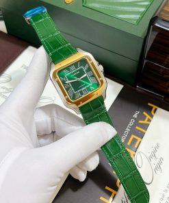 Đồng hồ Cartier Santos nam màu demi Super Fake 11 giá rẻ 40mm (2)