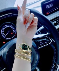 Đồng hồ Just Cavalli màu vàng gold nữ hình rắn cuốn Like Auth 33mm (2)