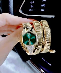 Đồng hồ Just Cavalli màu vàng gold nữ hình rắn cuốn Like Auth 33mm (2)