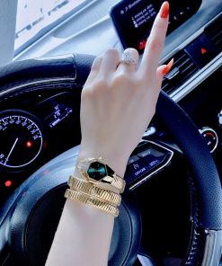 Đồng hồ Just Cavalli màu vàng gold nữ hình rắn cuốn Like Auth 33mm (2)