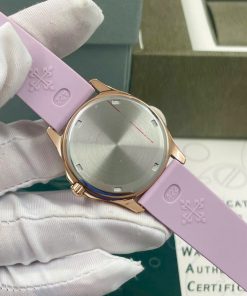 Đồng hồ Patek Philippe nữ dây cao su đính đá Fake cao cấp 35mm (5)