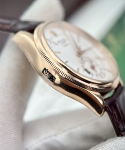 Đồng hồ Rolex Cellini Dual Time nam mặt trắng Rep 11 Thụy Sỹ 39mm (2)