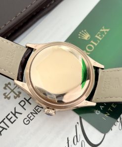 Đồng hồ Rolex Cellini Dual Time nam mặt trắng Rep 11 Thụy Sỹ 39mm (2)