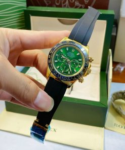 Đồng hồ Rolex Daytona nam mặt xanh lá cây Fake giá rẻ 40mm (2)