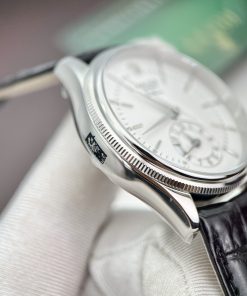 Đồng hồ Rolex Replica 11 Cellini Dual Time nam mặt trắng 39mm (2)