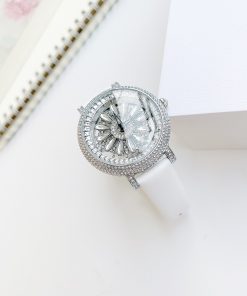 Đồng hồ chính hãng Davena 32101 họa tiết bông hoa xoay 360 38mm (2)