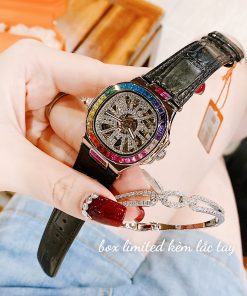 Đồng hồ chính hãng Davena D31951 Silver Black nữ máy cơ 32mm (2)