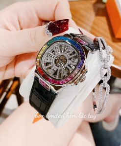 Đồng hồ chính hãng Davena D31951 Silver Black nữ máy cơ 32mm (2)