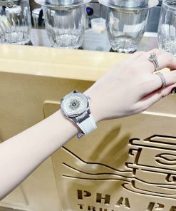Đồng hồ chính hãng Hanboro nữ màu trắng đính đá 36mm (2)