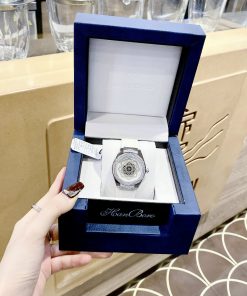 Đồng hồ chính hãng Hanboro nữ màu trắng đính đá 36mm (2)
