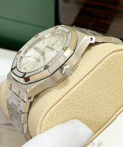Đồng hồ nam Audemars Piguet mặt trắng đính đá Fake giá rẻ 41mm (2)
