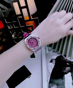 Đồng hồ nữ Audemars Piguet Royal Oak Offshore màu tím Fake máy Nhật 37mm (2)
