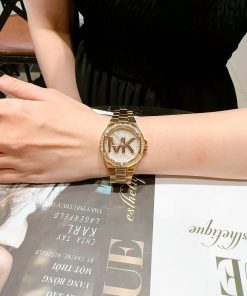 Đồng hồ nữ Michael Kors Rose Gold Like Auth dây kim loại 36mm (2)