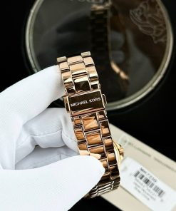 Đồng hồ nữ Michael Kors Rose Gold Like Auth dây kim loại 36mm (2)