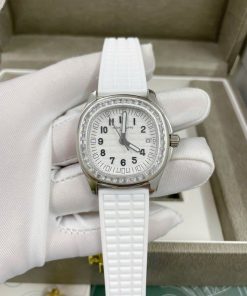 Đồng hồ nữ Patek Philippe đính đá Baguette máy Pin Nhật 35mm (4)
