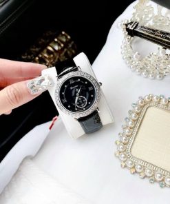 Đồng hồ nữ chính hãng Davena 31903 mặt đen đính đá 37mm (2)