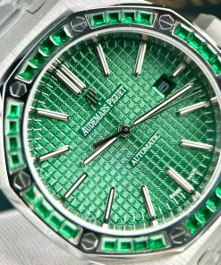 Đồng hồ Audemars Piguet Fake cao cấp máy cơ Nhật mặt xanh 41mm (2)