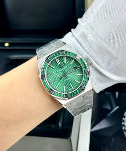 Đồng hồ Audemars Piguet Fake cao cấp máy cơ Nhật mặt xanh 41mm (2)