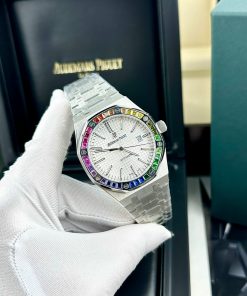Đồng hồ Audemars Piguet Rainbow nam mặt trắng Fake 11 cao cấp 41mm (2)