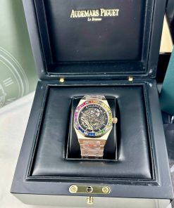 Đồng hồ Audemars Piguet rose gold đính đá 7 màu Fake cao cấp 41mm (2)